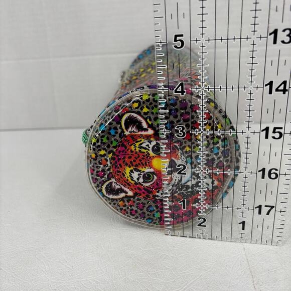 Lisa Frank x Morphe Leopard Pouch Pencil Cosmetic Travel Zip Top Plastic 8 Inch - Picture 9 of 9